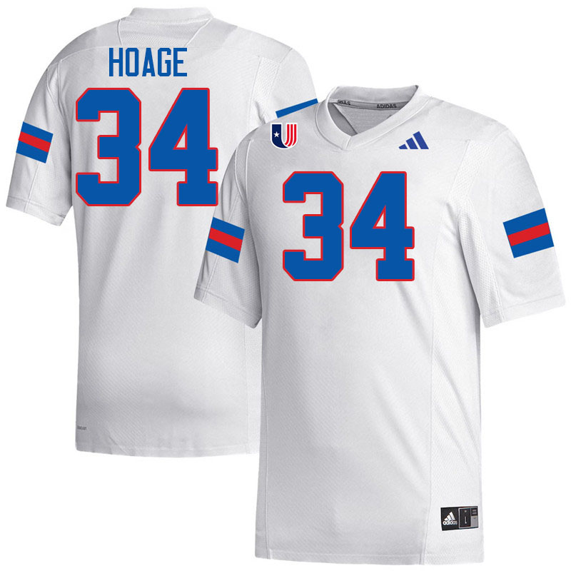 West Georgia Wolves #34 David Hoage College Football Jerseys,Uniforms-White